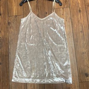 Crushed velvet shiny tank dress